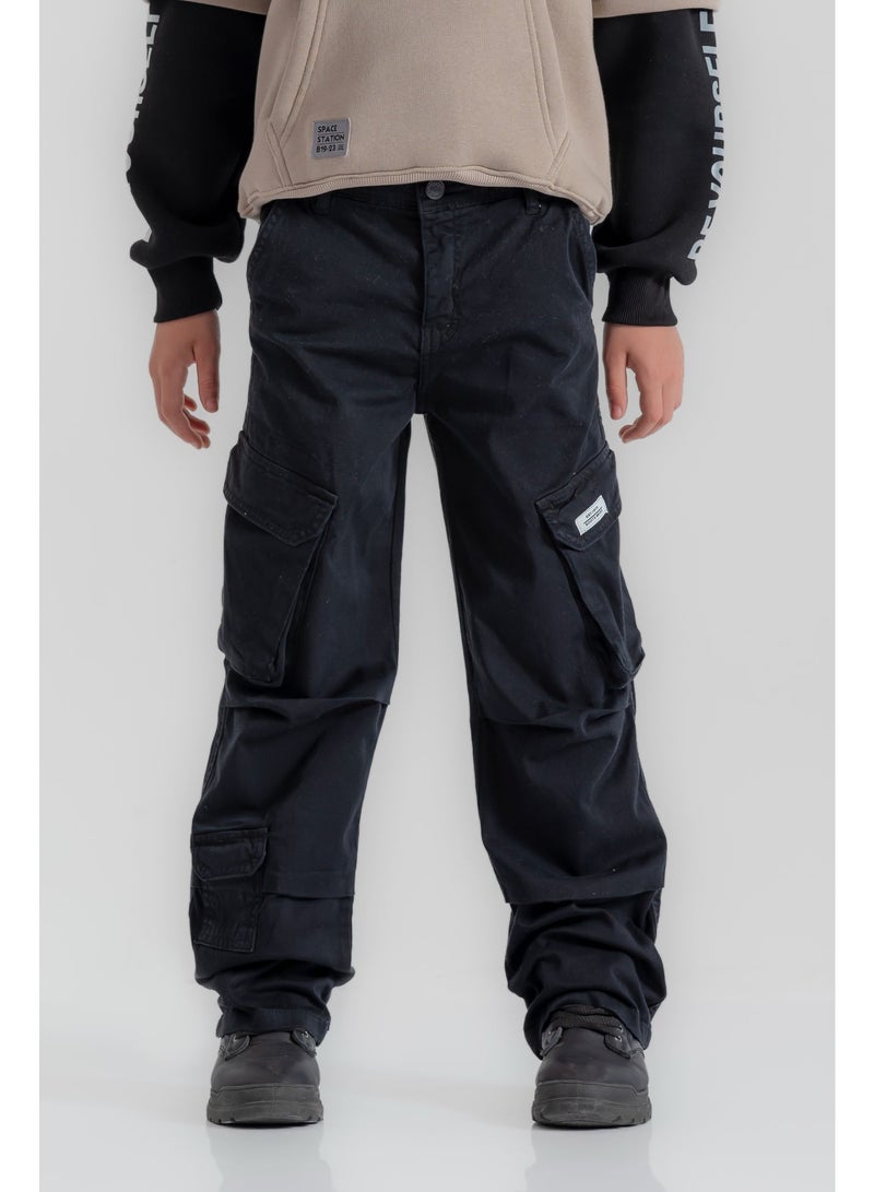 سي إن جينز وير كيدز بنطلون أولادي جاباردين واسع - Image 2